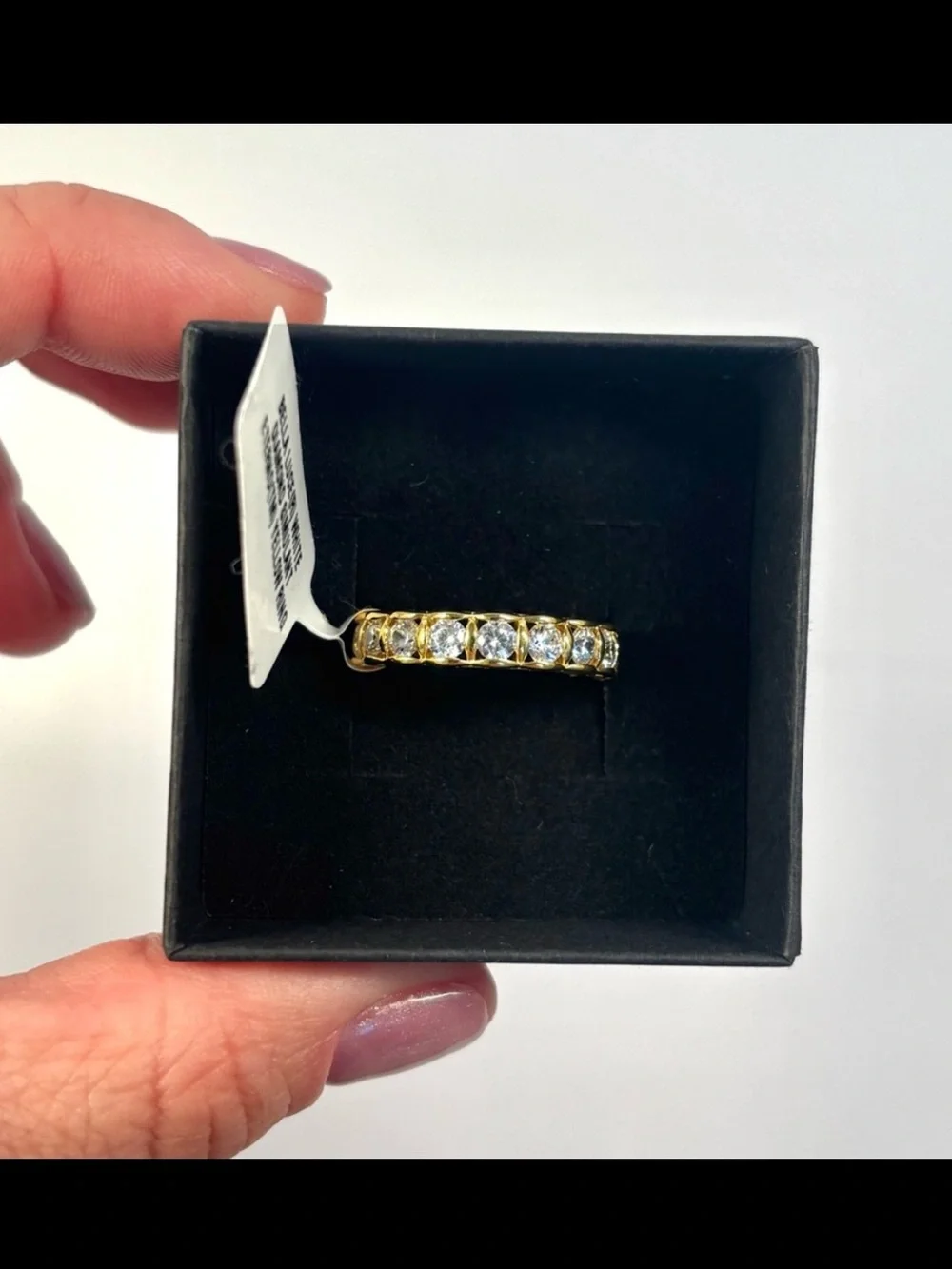 18k gold-over-sterling eternity band ring